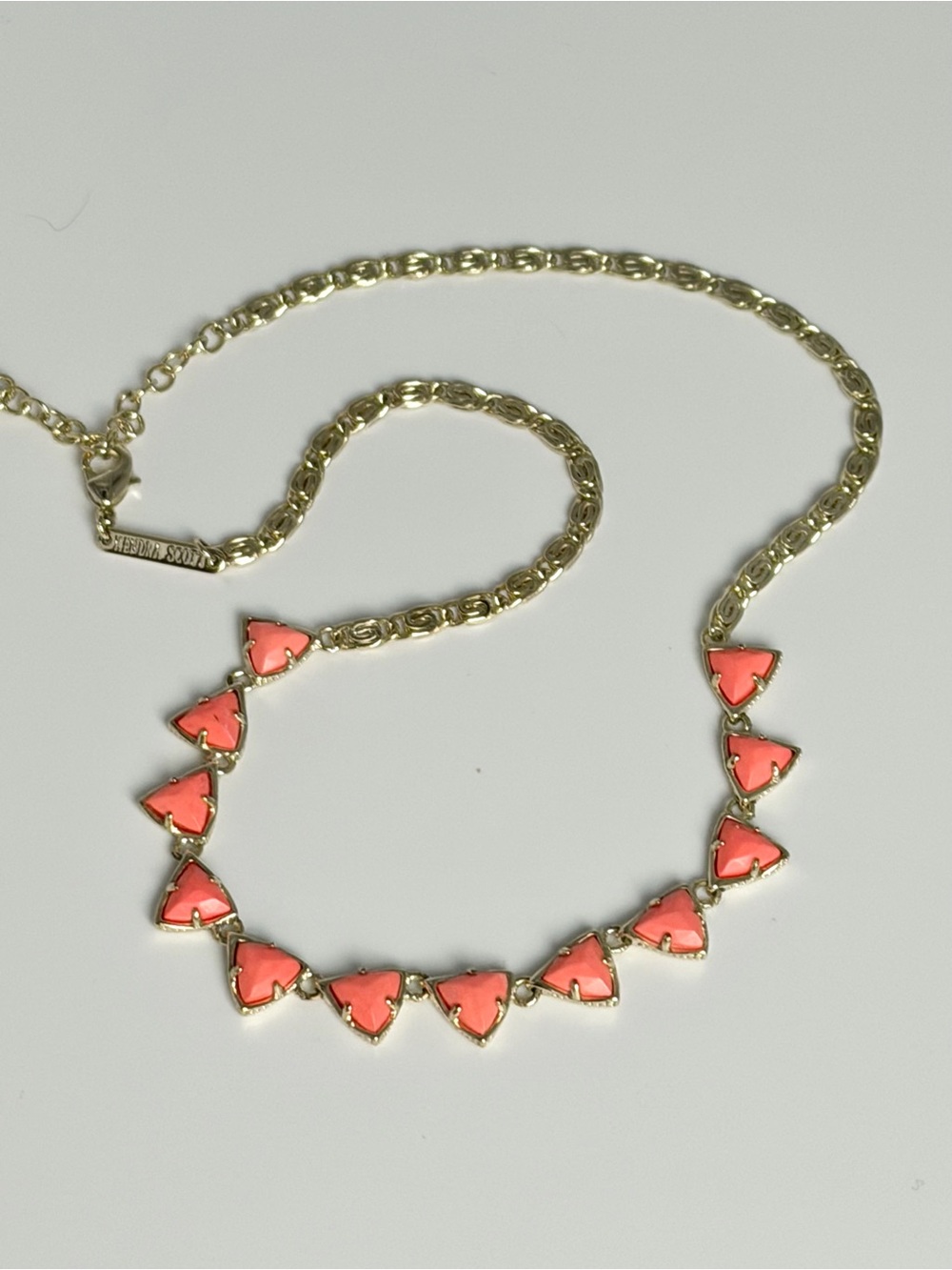 Kendra Scott Coral Statement Necklace | Gold Tone
